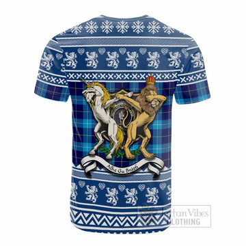 McKerrell Clan Tartan Crest Christmas Cotton T-shirt Coat of Arms Funny Style