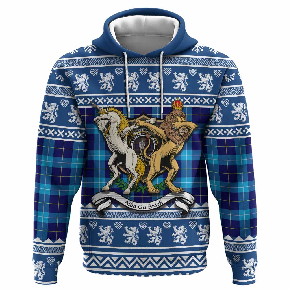 McKerrell Clan Tartan Crest Christmas Hoodie Coat of Arms Funny Style - Tartan Vibes Clothing