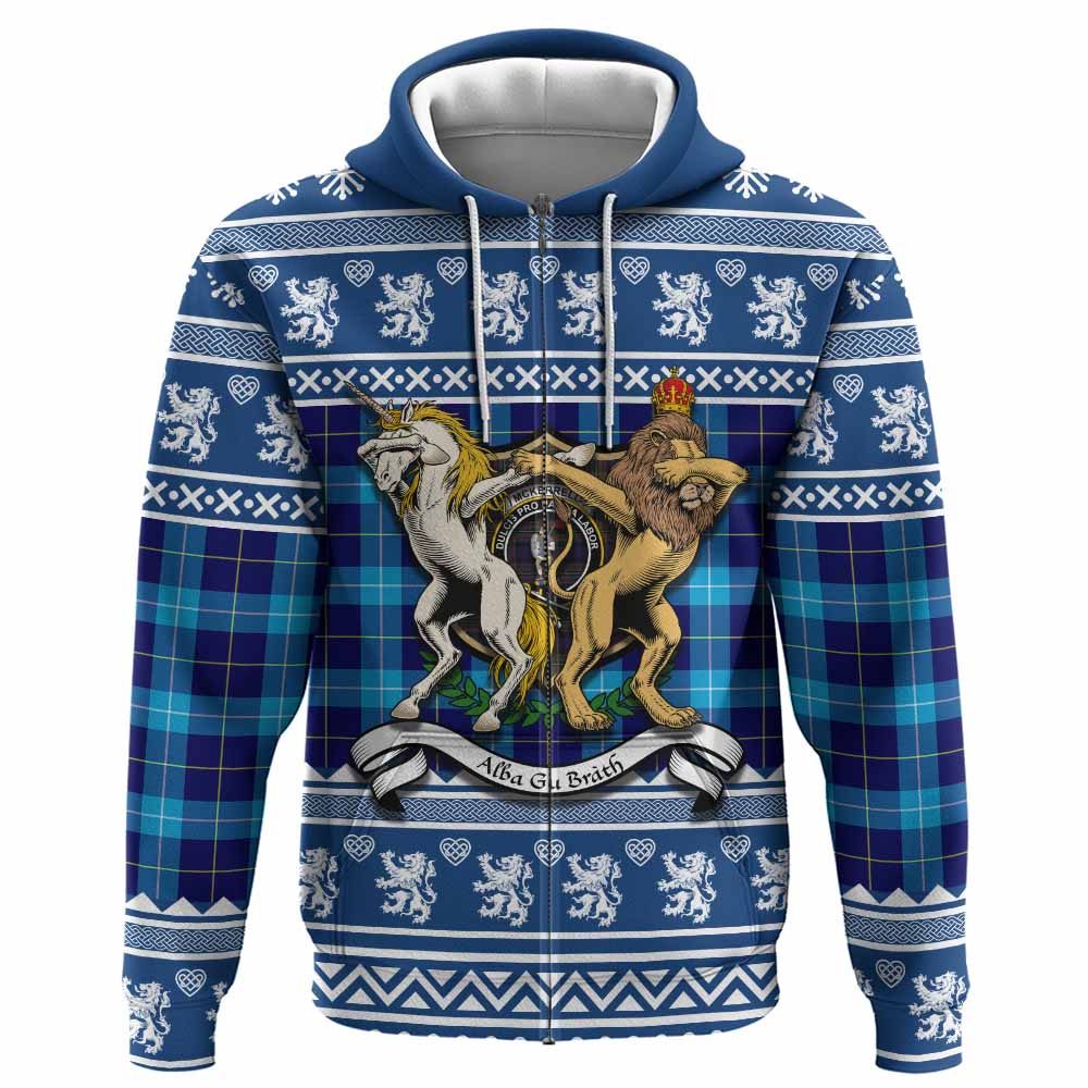 McKerrell Clan Tartan Crest Christmas Hoodie Coat of Arms Funny Style - Tartan Vibes Clothing