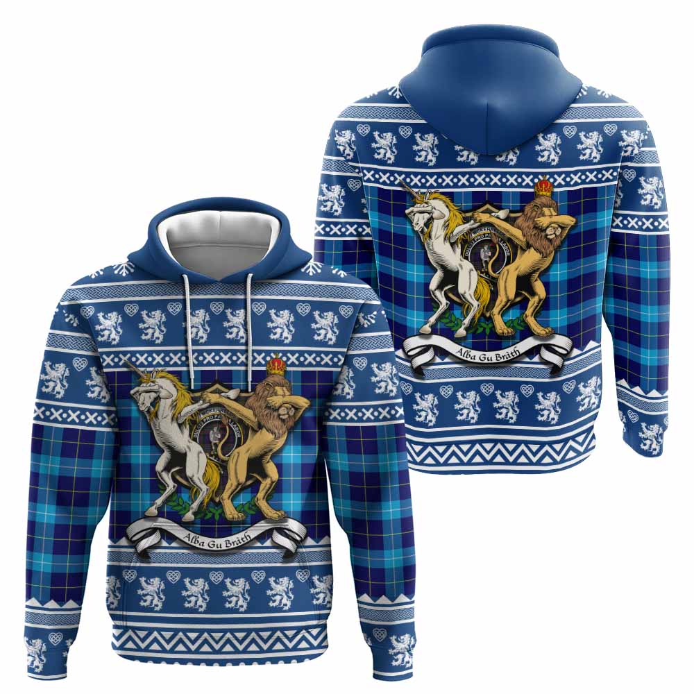 McKerrell Clan Tartan Crest Christmas Hoodie Coat of Arms Funny Style - Tartan Vibes Clothing