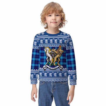 McKerrell Clan Tartan Crest Christmas Kid Ugly Sweatshirt Coat of Arms Funny Style