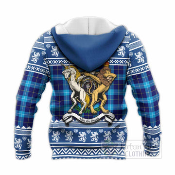 McKerrell Clan Tartan Crest Christmas Knitted Hoodie Coat of Arms Funny Style