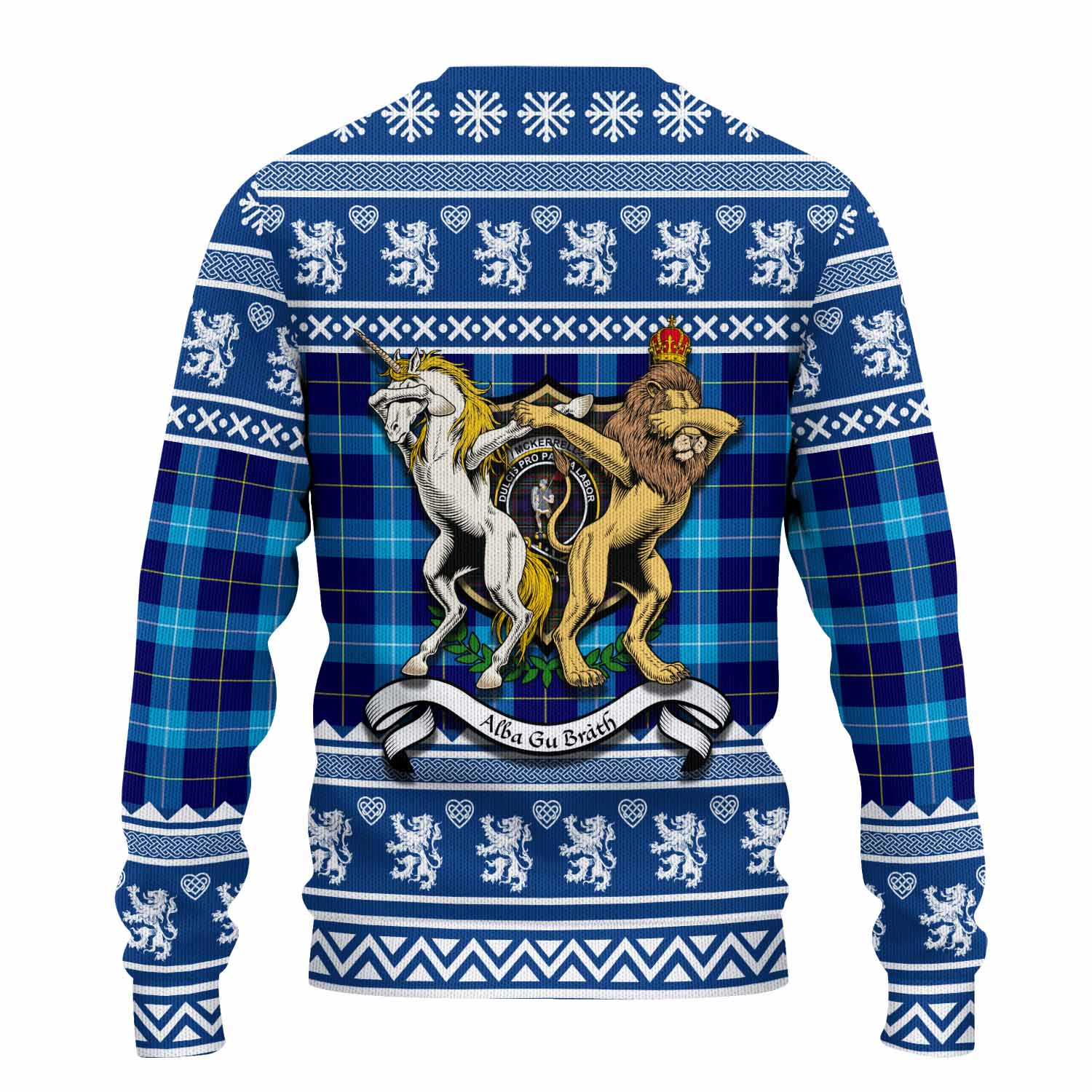 McKerrell Clan Tartan Crest Christmas Ugly Sweater Coat of Arms Funny Style - Tartan Vibes Clothing