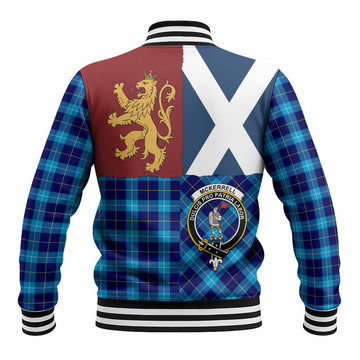 McKerrell Crest Tartan Baseball Jacket with Lion Rampant Saltire Style