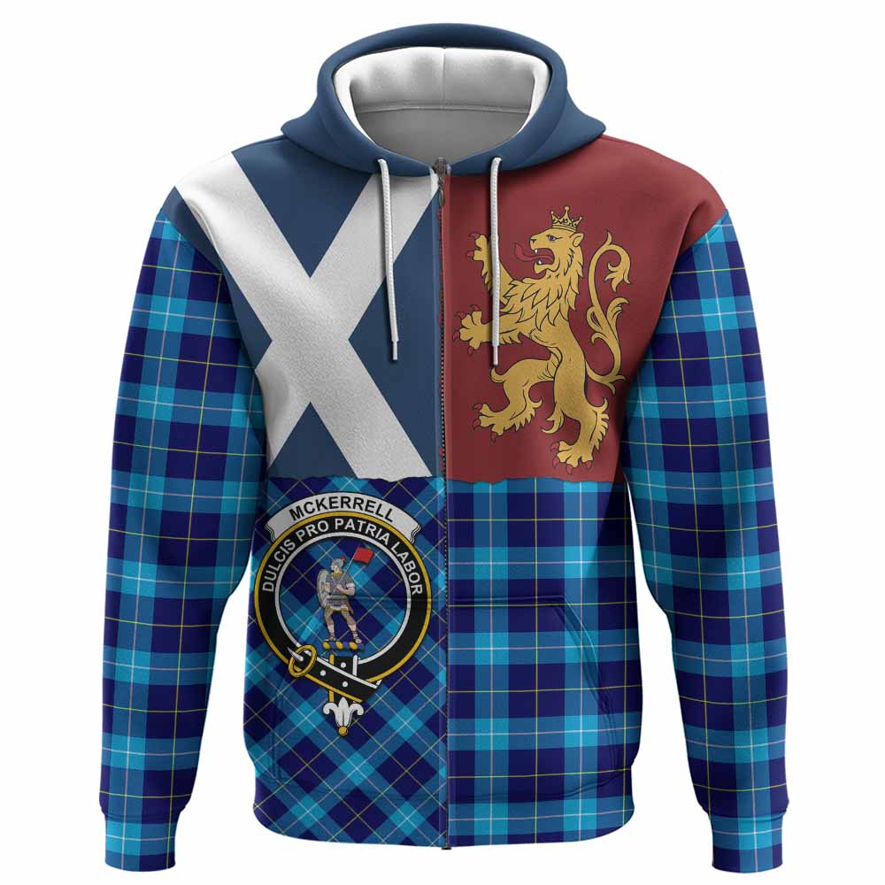 McKerrell Crest Tartan Hoodie with Lion Rampant Saltire Style