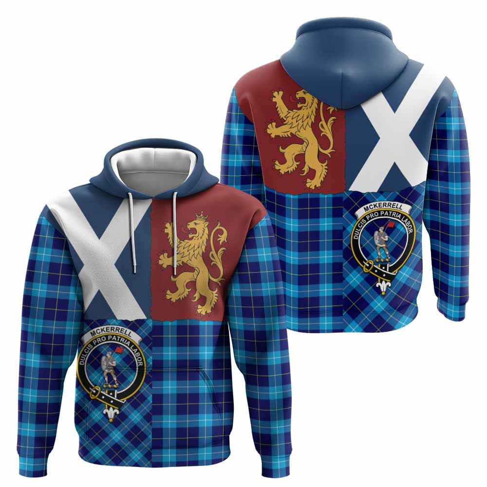 McKerrell Crest Tartan Hoodie with Lion Rampant Saltire Style