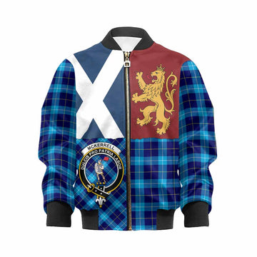 McKerrell Crest Tartan Kid Bomber Jacket with Lion Rampant Saltire Style