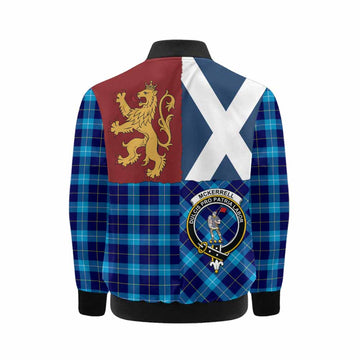 McKerrell Crest Tartan Kid Bomber Jacket with Lion Rampant Saltire Style
