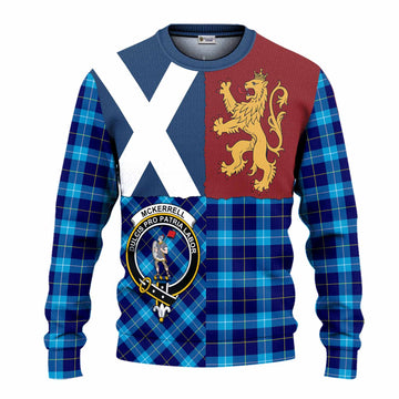 McKerrell Crest Tartan Knitted Sweater with Lion Rampant Saltire Style