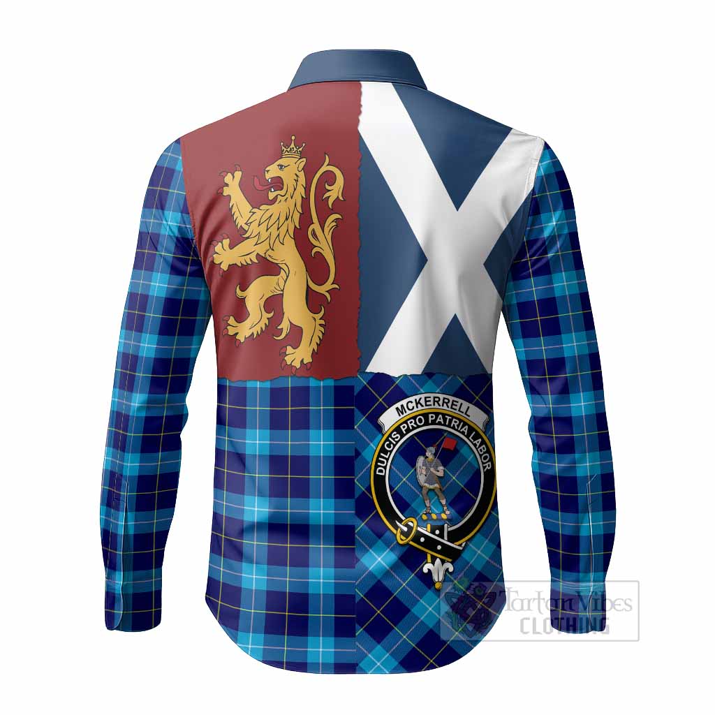 McKerrell Crest Tartan Long Sleeve Button Shirts with Lion Rampant Saltire Style