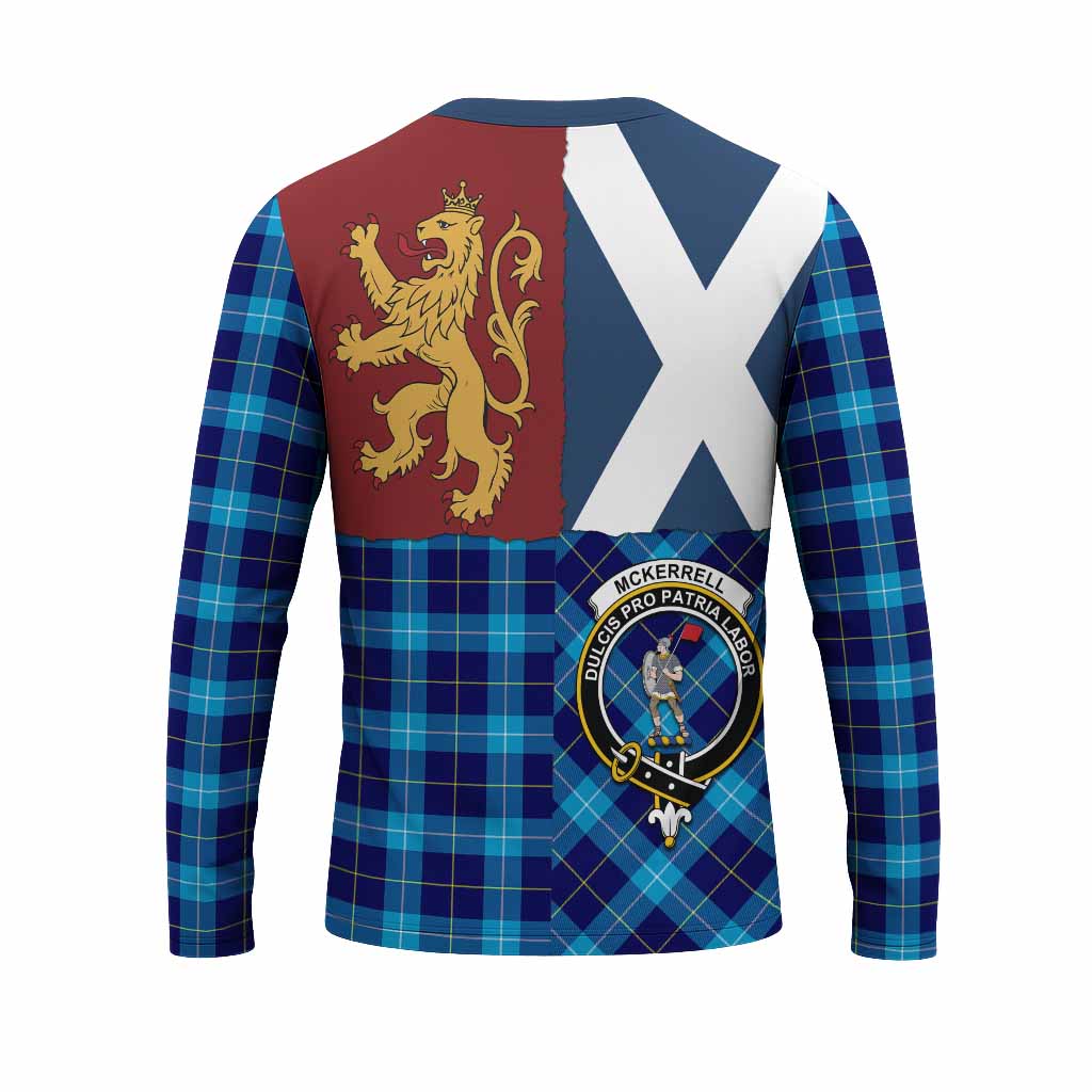McKerrell Crest Tartan Long Sleeve T-Shirt with Lion Rampant Saltire Style