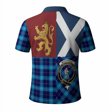 McKerrell Crest Tartan Polo Shirt with Lion Rampant Saltire Style