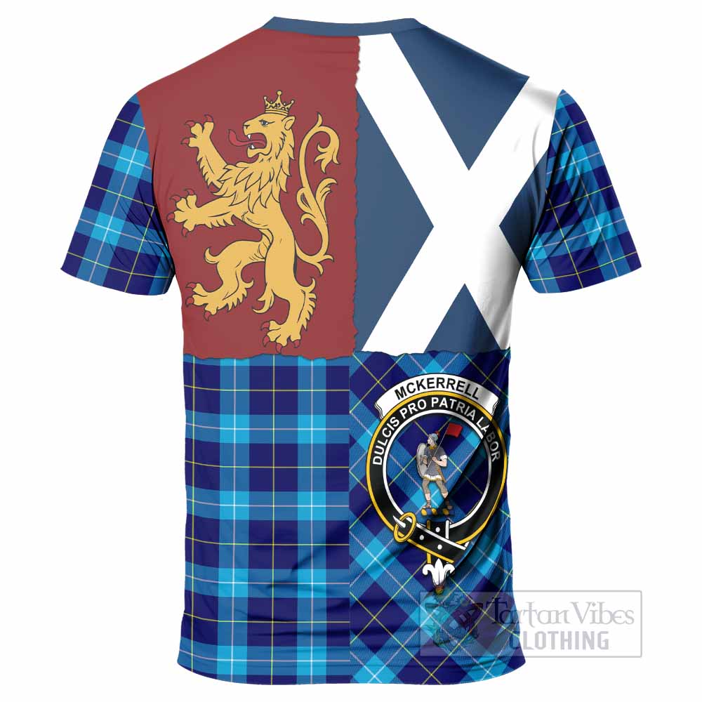 McKerrell Crest Tartan T-Shirt with Lion Rampant Saltire Style