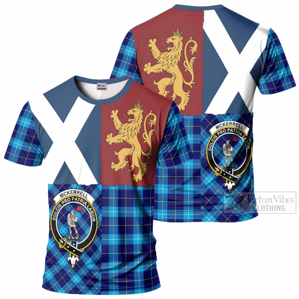 McKerrell Crest Tartan T-Shirt with Lion Rampant Saltire Style