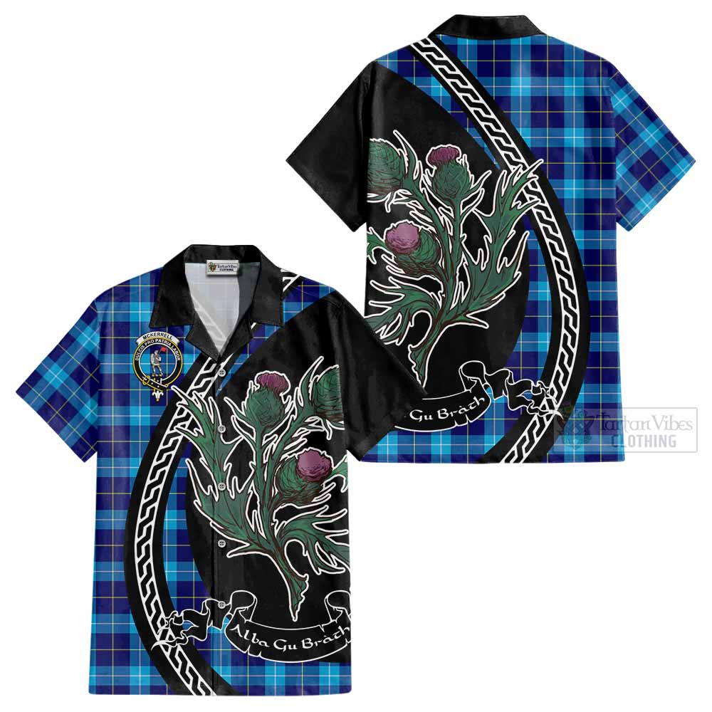 McKerrell Family Crest Tartan Cotton Hawaiian Shirt Alba Thistle Inspired - Tartan Vibes Clothing