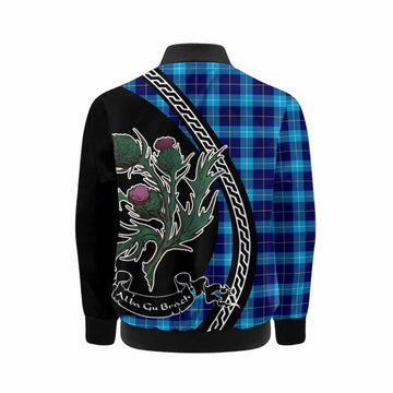 McKerrell Family Crest Tartan Kid Bomber Jacket Alba Thistle Inspired