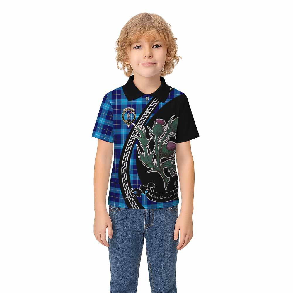McKerrell Family Crest Tartan Kid Polo Shirt Alba Thistle Inspired - Tartan Vibes Clothing