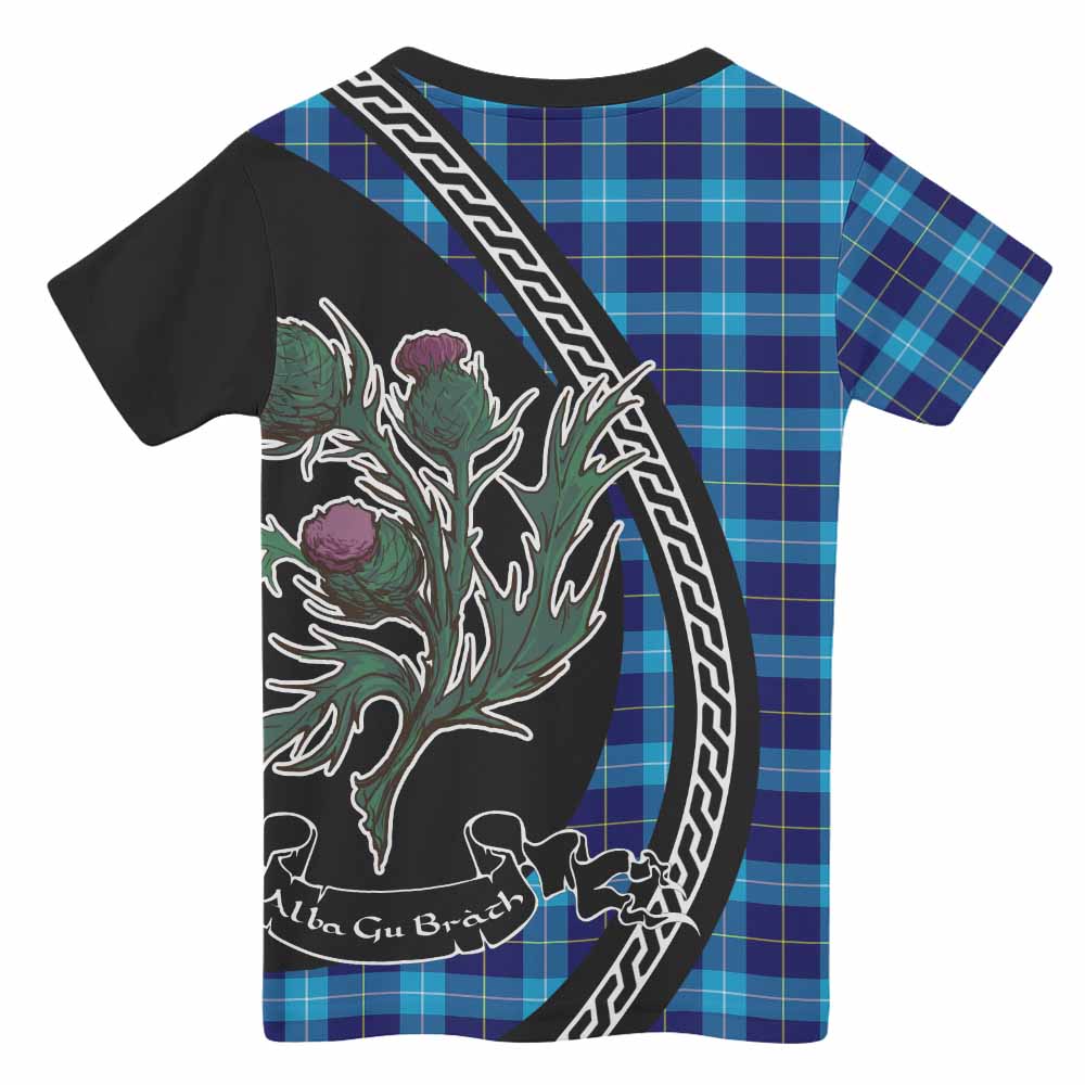 McKerrell Family Crest Tartan Kid T-shirt Alba Thistle Inspired - Tartan Vibes Clothing