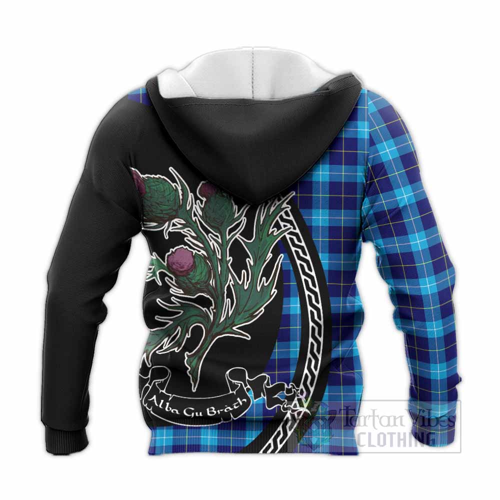McKerrell Family Crest Tartan Knitted Hoodie Alba Thistle Inspired - Tartan Vibes Clothing