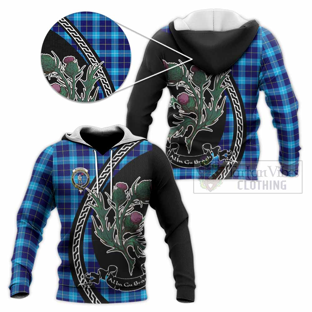 McKerrell Family Crest Tartan Knitted Hoodie Alba Thistle Inspired - Tartan Vibes Clothing