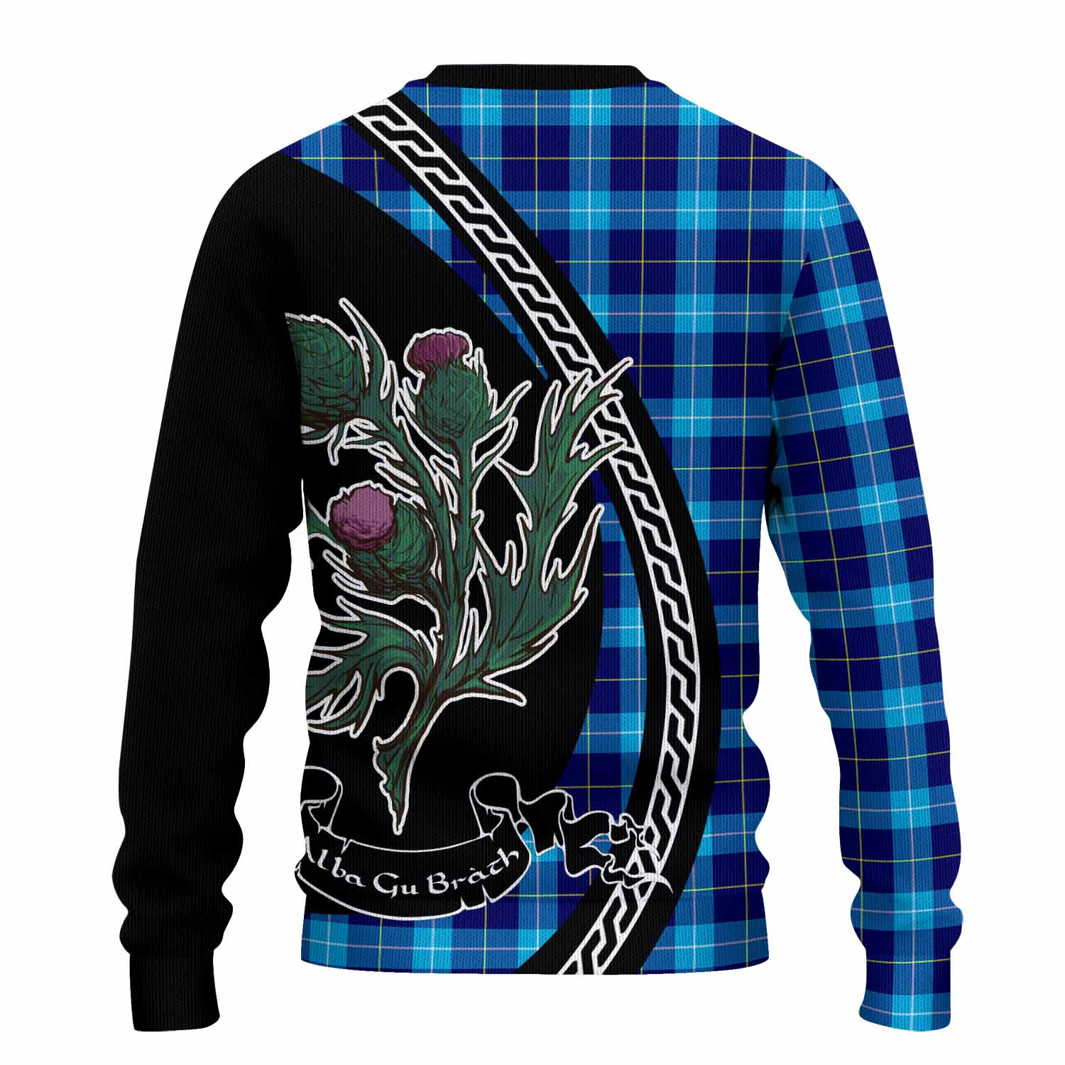 McKerrell Family Crest Tartan Knitted Sweater Alba Thistle Inspired - Tartan Vibes Clothing