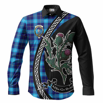 McKerrell Family Crest Tartan Long Sleeve Button Shirts Alba Thistle Inspired