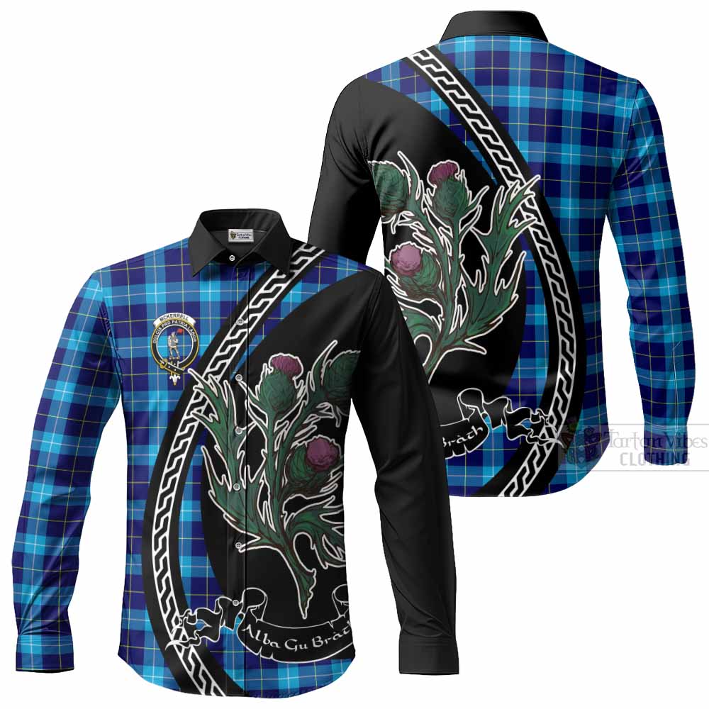 McKerrell Family Crest Tartan Long Sleeve Button Shirts Alba Thistle Inspired - Tartan Vibes Clothing