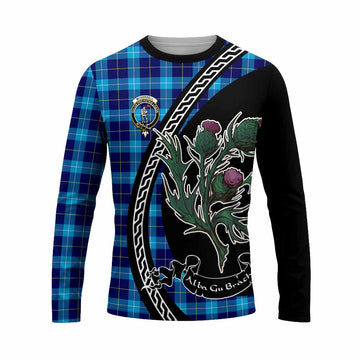 McKerrell Family Crest Tartan Long Sleeve T-Shirt Alba Thistle Inspired