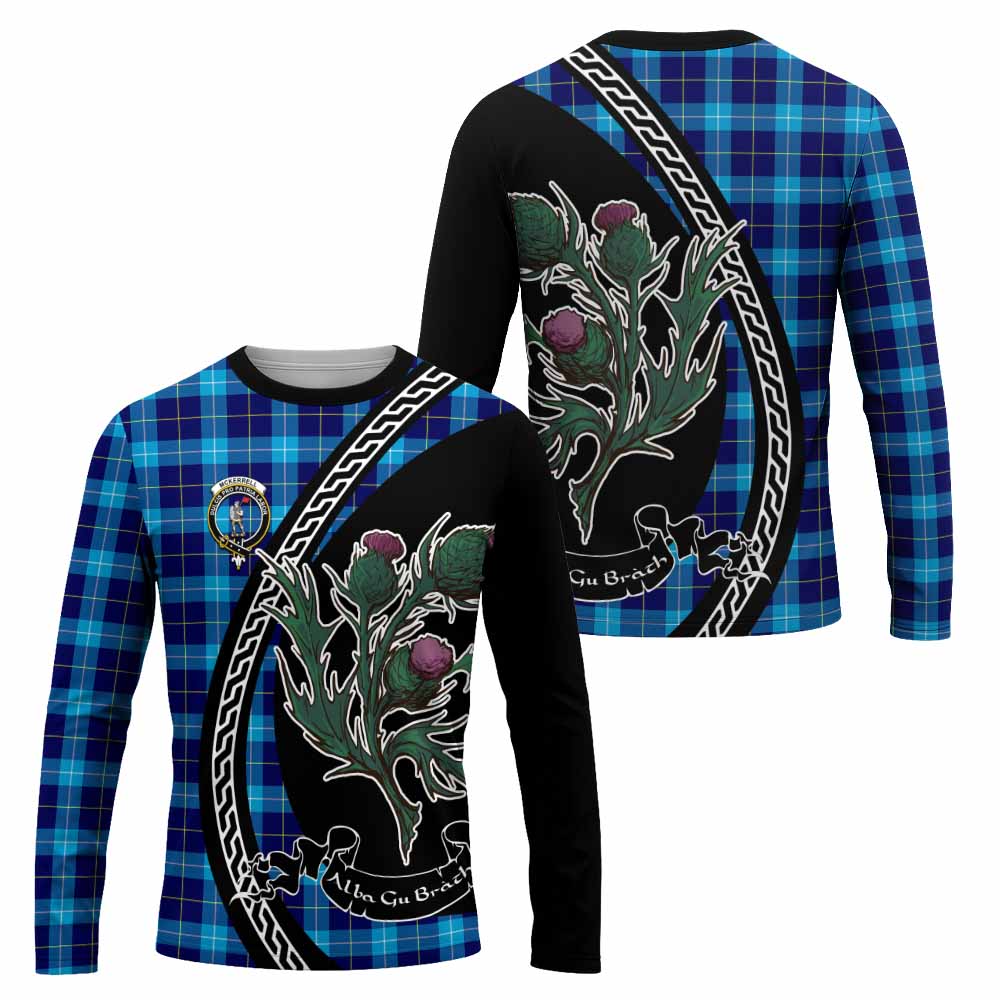McKerrell Family Crest Tartan Long Sleeve T-Shirt Alba Thistle Inspired - Tartan Vibes Clothing
