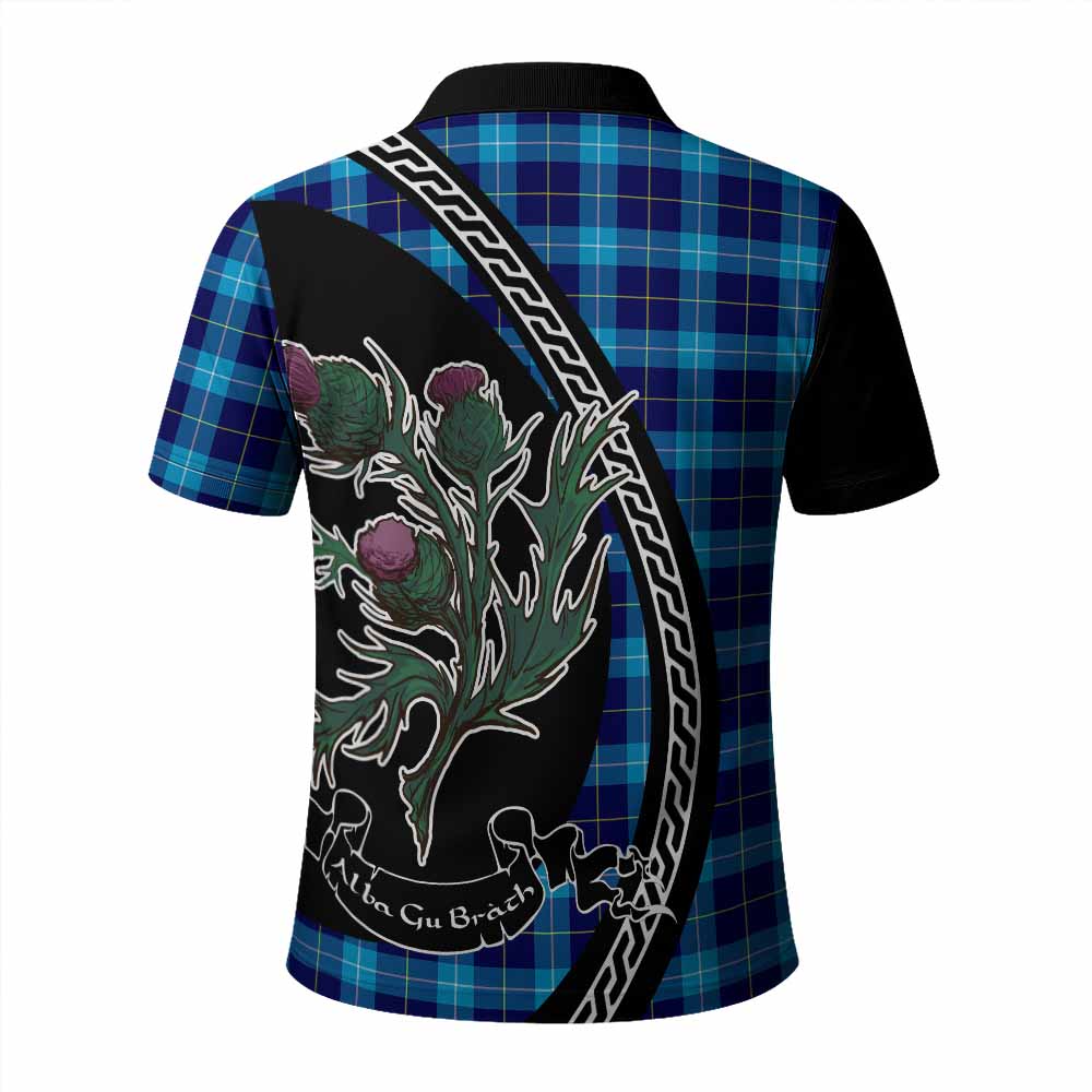 McKerrell Family Crest Tartan Polo Shirt Alba Thistle Inspired - Tartan Vibes Clothing