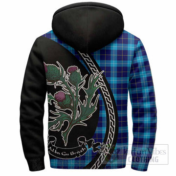 McKerrell Family Crest Tartan Sherpa Hoodie Alba Thistle Inspired