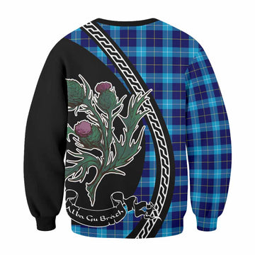 McKerrell Family Crest Tartan Sweatshirt Alba Thistle Inspired
