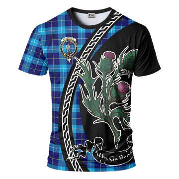 McKerrell Family Crest Tartan T-Shirt Alba Thistle Inspired