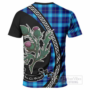 McKerrell Family Crest Tartan T-Shirt Alba Thistle Inspired