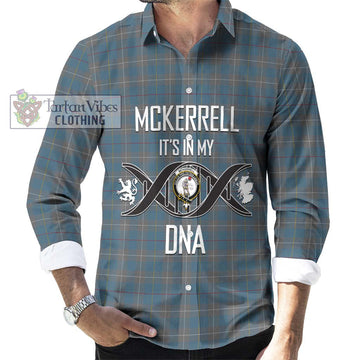McKerrell of Hillhouse Dress Tartan Long Sleeve Button Shirt with Family Crest DNA In Me Style Men's Shirt S - Tartanvibesclothing Shop