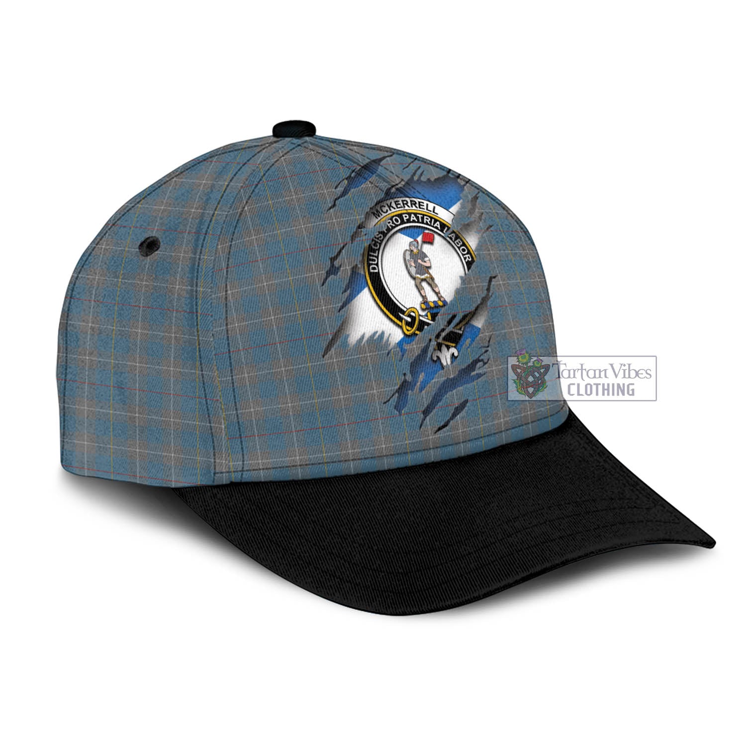 Tartan Vibes Clothing McKerrell of Hillhouse Dress Tartan Classic Cap with Family Crest In Me Style