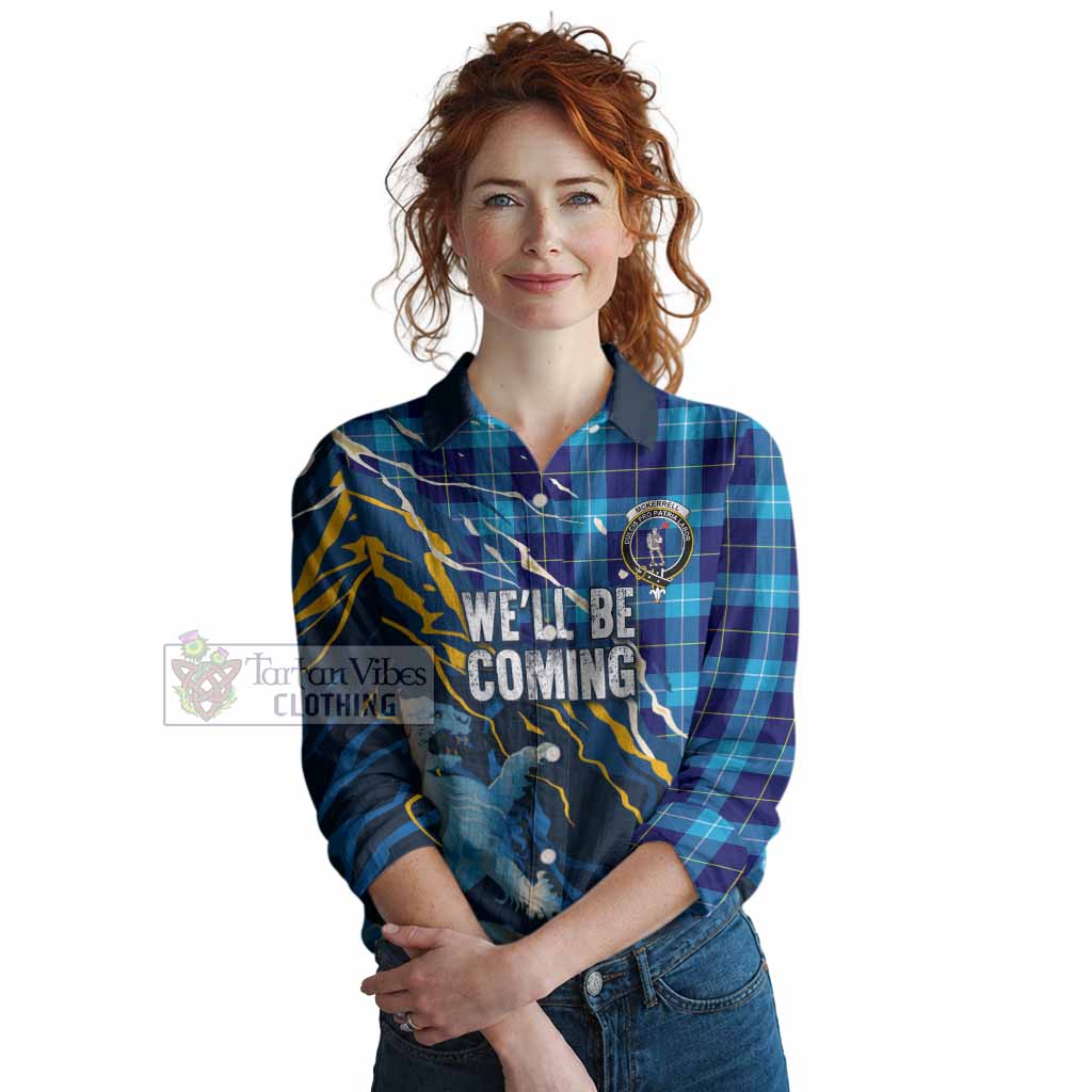 McKerrell Scotland Tartan Women Casual Shirt WC2026 Football - We'll Be Coming