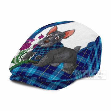 McKerrell Scottish Terrier Tartan Flat Cap, Jeff Cap Thistle Heritage Art