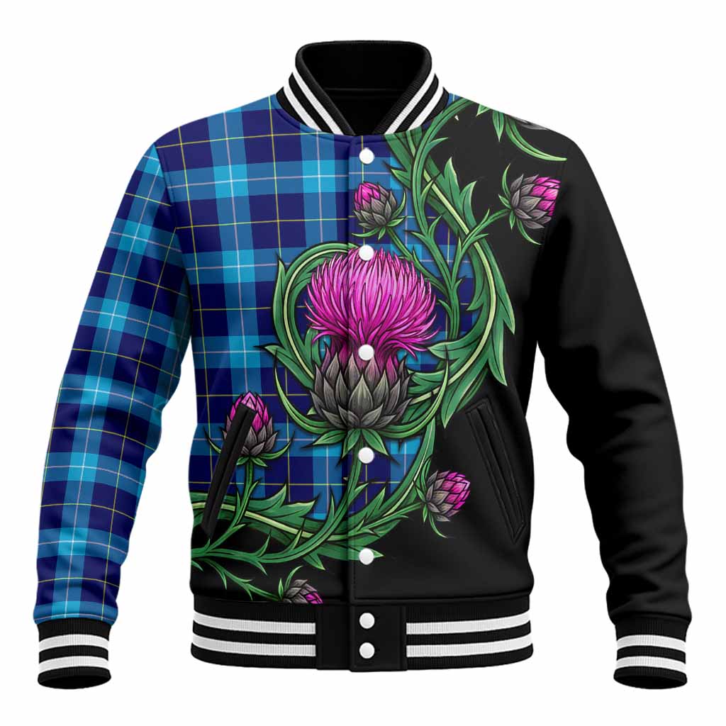 McKerrell Tartan Baseball Jacket Resilient Scottish Thistle Unisex - Tartan Vibes Clothing