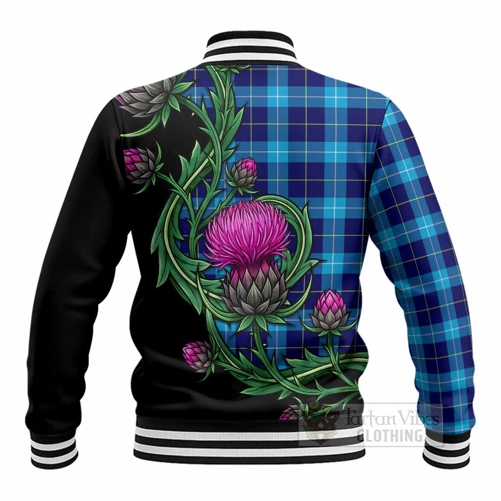 McKerrell Tartan Baseball Jacket Resilient Scottish Thistle - Tartan Vibes Clothing
