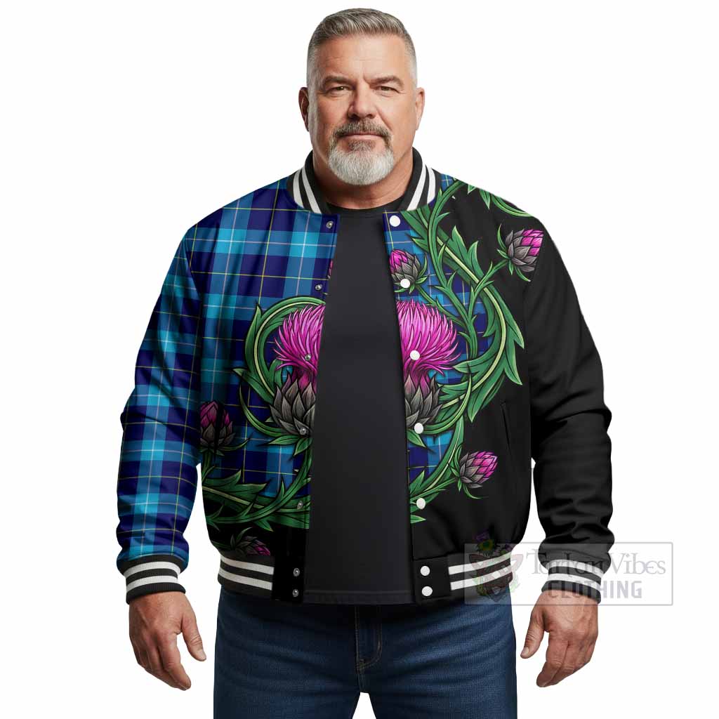 McKerrell Tartan Baseball Jacket Resilient Scottish Thistle - Tartan Vibes Clothing
