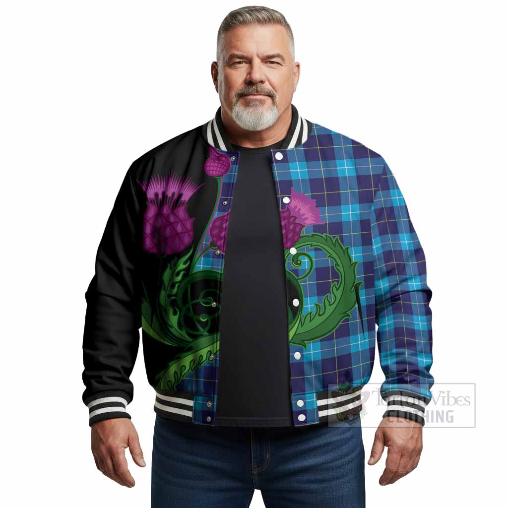 McKerrell Tartan Baseball Jacket Traditional Scottish Thistle - Tartan Vibes Clothing