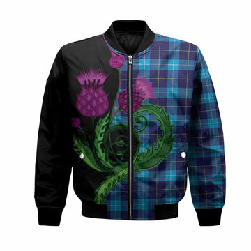 McKerrell Tartan Bomber Jacket Traditional Scottish Thistle