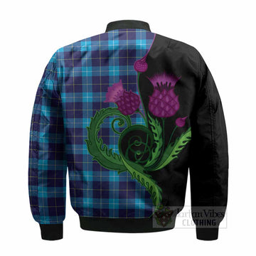 McKerrell Tartan Bomber Jacket Traditional Scottish Thistle