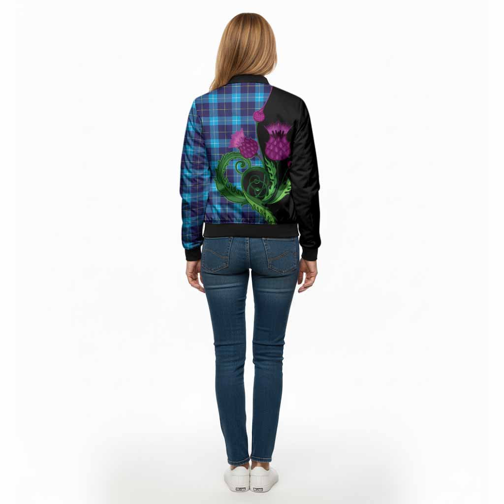 McKerrell Tartan Bomber Jacket Traditional Scottish Thistle