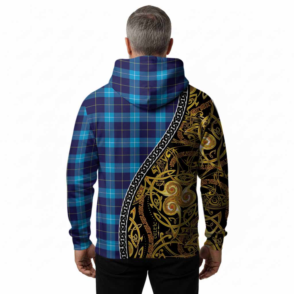 McKerrell Tartan Crest Hoodie Celtic Knot and Triple Trickle Spiral Symbols