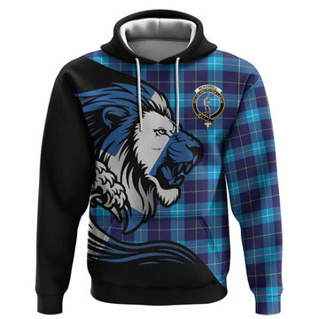 McKerrell Tartan Crest Hoodie Scottish Golden Lions Wave Flow