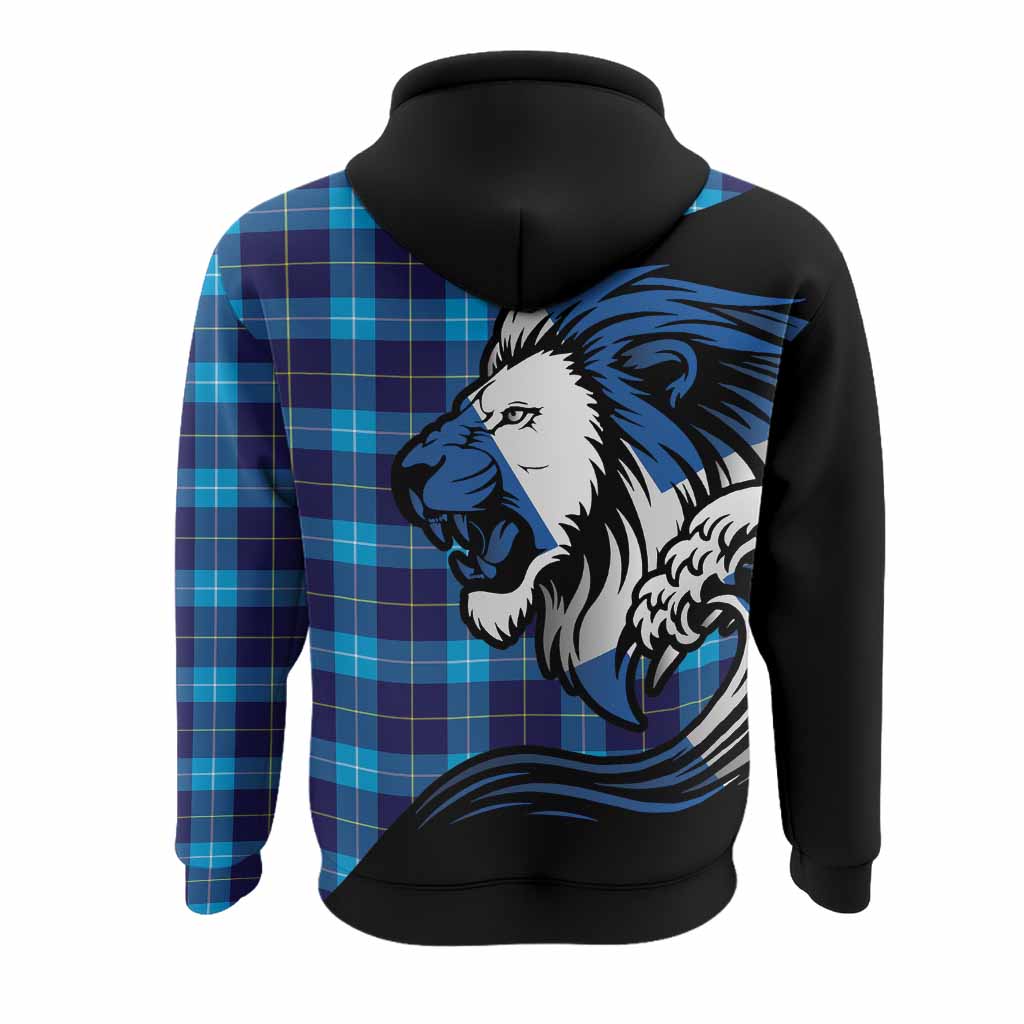McKerrell Tartan Crest Hoodie Scottish Golden Lions Wave Flow
