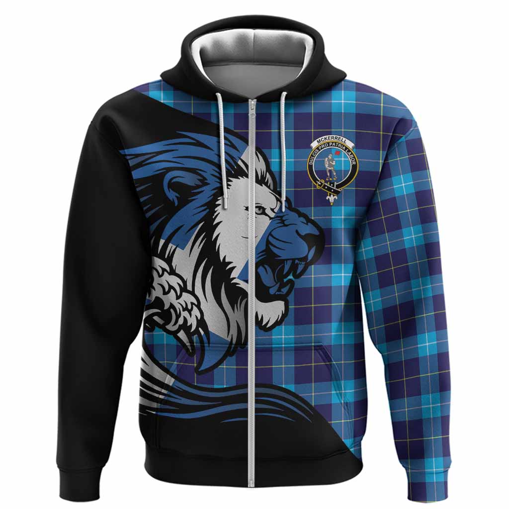 McKerrell Tartan Crest Hoodie Scottish Golden Lions Wave Flow
