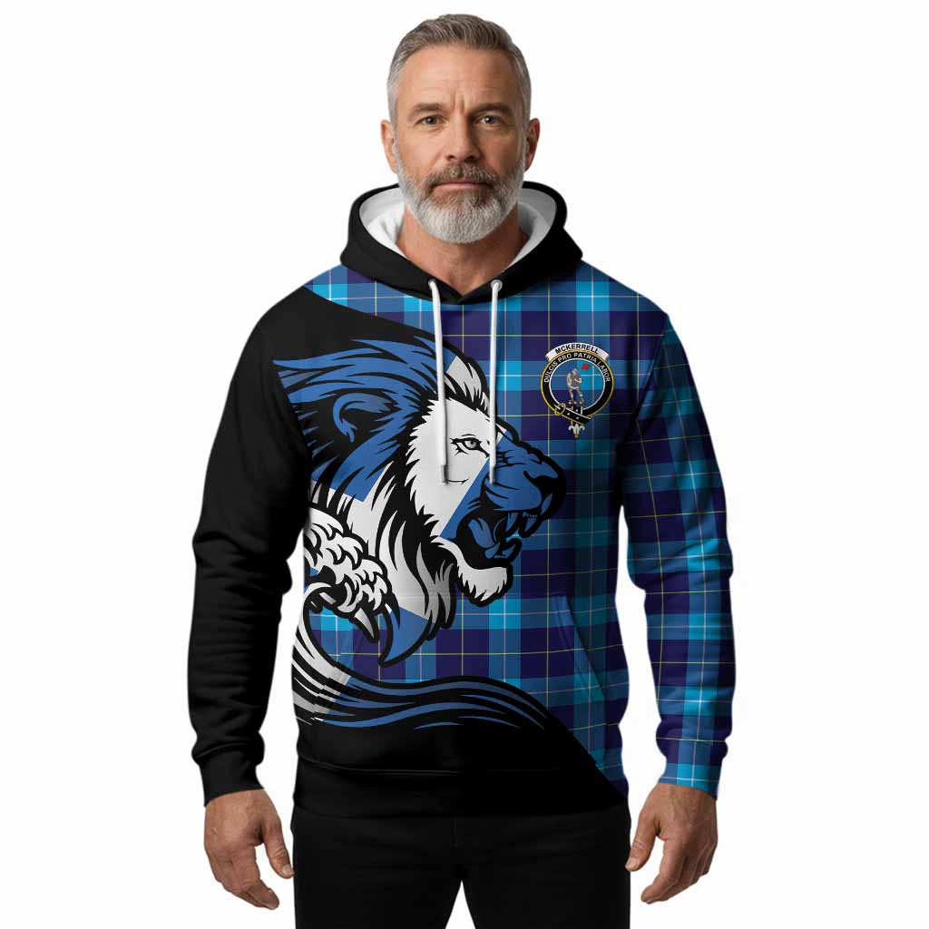 McKerrell Tartan Crest Hoodie Scottish Golden Lions Wave Flow